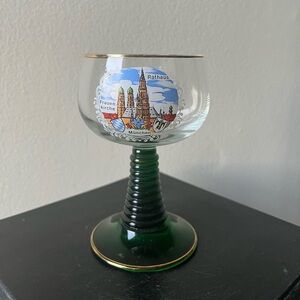MUNCHEN 🇩🇪 FRAUENKIRCHE 🇩🇪 RATHAUS 🇩🇪 Vintage Wine Glass 🍷